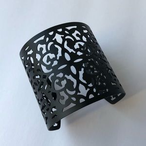 Black Metal Cuff Bracelet